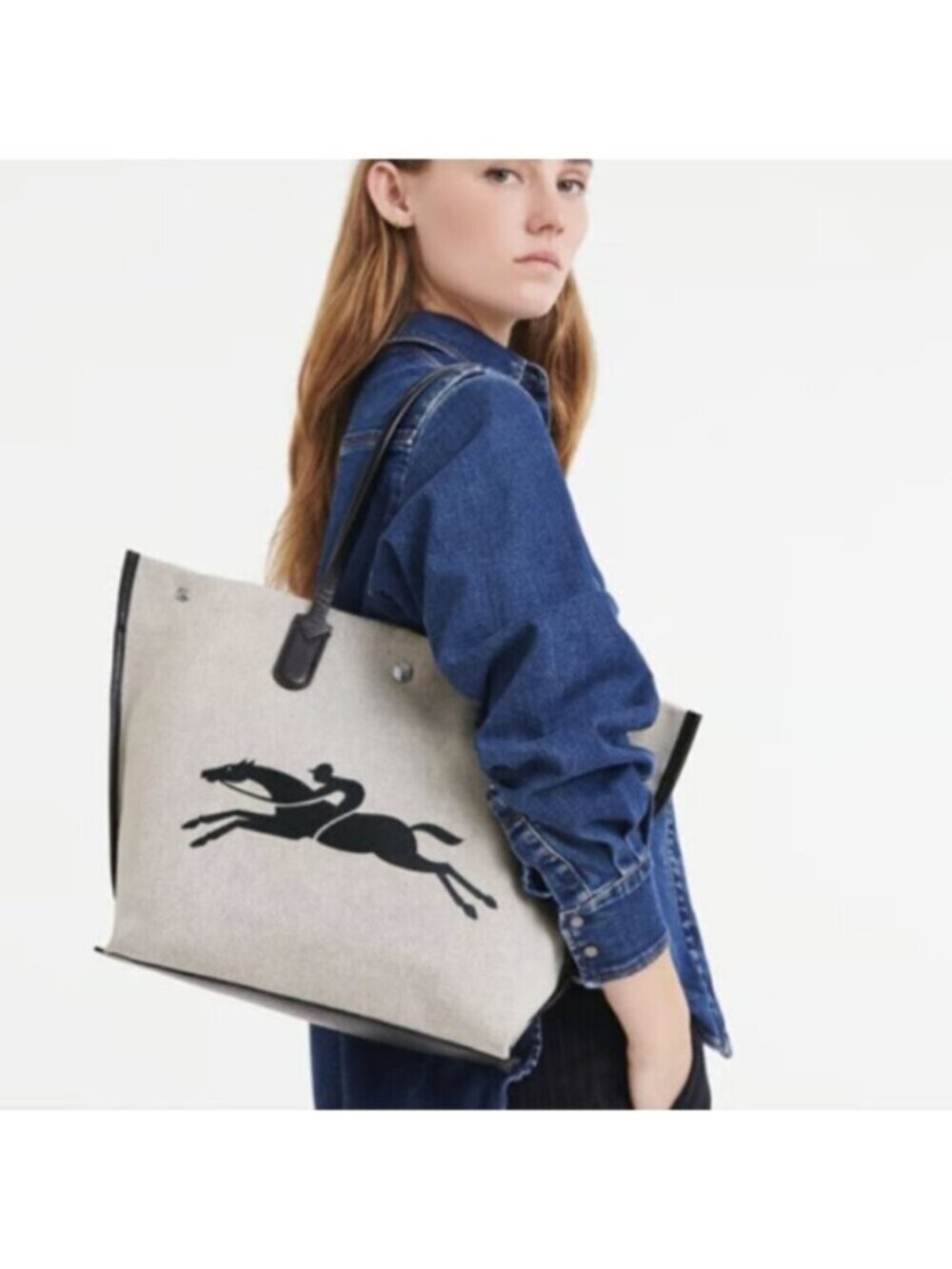 New LongChamp Essential L Tote bag Ecru Canvas